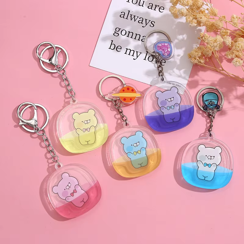 Cartoon Printed Version Attack Anime Figures Keychain UV Printed Acrylic Cosplay Jewelry for Friends Gift