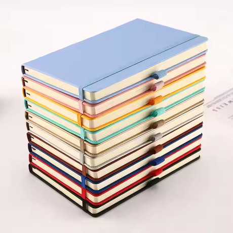 A5 Hardcover Notebook Journal with Thread Sewing Binding Custom Print for Office School Business