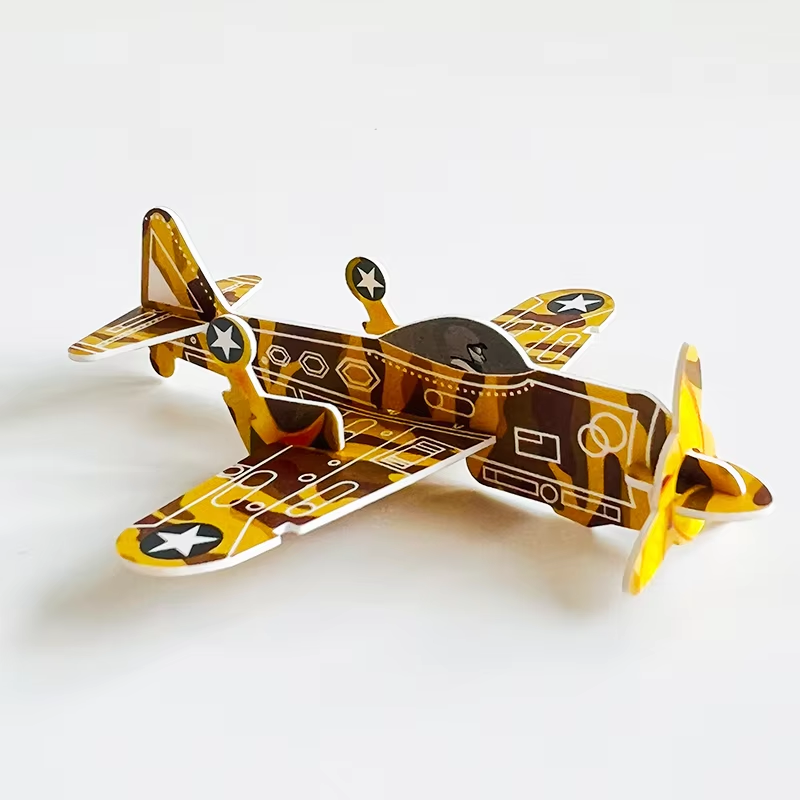 Promotional 3D Plastic Puzzle Toys for Kids Customizable Airplane Jigsaw Toys Educational Fun Gift Sets
