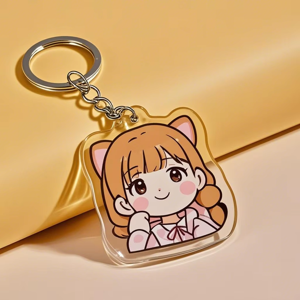 Cartoon Printed Version Attack Anime Figures Keychain UV Printed Acrylic Cosplay Jewelry for Friends Gift