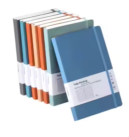 A5 Hardcover Notebook Journal with Thread Sewing Binding Custom Print for Office School Business