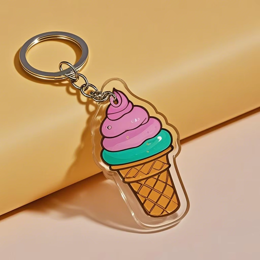 Cartoon Printed Version Attack Anime Figures Keychain UV Printed Acrylic Cosplay Jewelry for Friends Gift