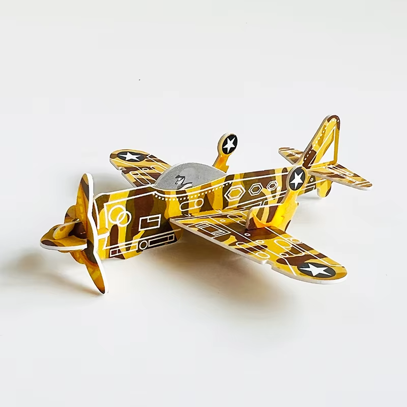 Promotional 3D Plastic Puzzle Toys for Kids Customizable Airplane Jigsaw Toys Educational Fun Gift Sets